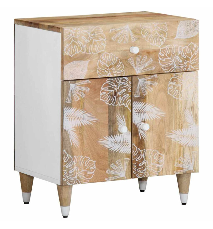 Table de chevet 50x33x60 cm bois de manguier massif | Mobilier & Déco