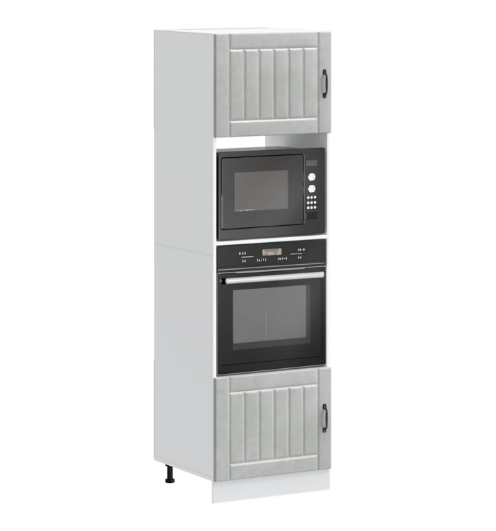 Armoires de four 2 pcs Kalmar gris béton bois d'ingénierie | Mobilier & Déco