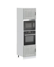 Armoires de four 2 pcs Kalmar gris béton bois d'ingénierie | Mobilier & Déco