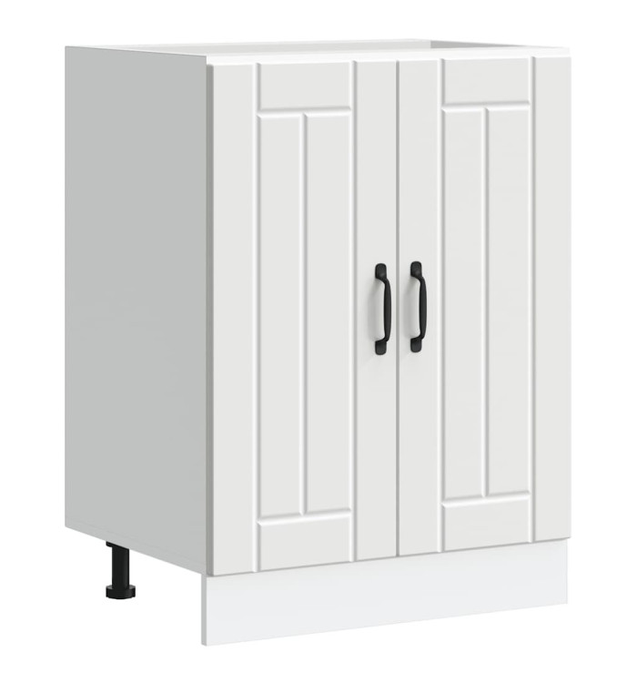 Meuble de base de lavabo Lucca blanc bois d'ingénierie | Mobilier & Déco