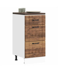 Armoire de cuisine Lucca vieux bois bois ingénierie | Mobilier & Déco