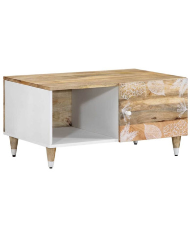 Table basse 80x50x40 cm bois de manguier massif | Mobilier & Déco