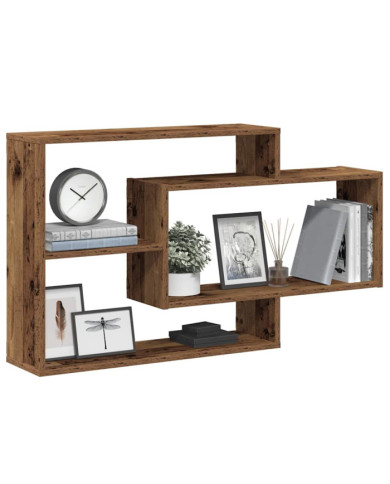 Étagère murale vieux bois 104x20x58,5 cm bois d'ingénierie | Mobilier & Déco