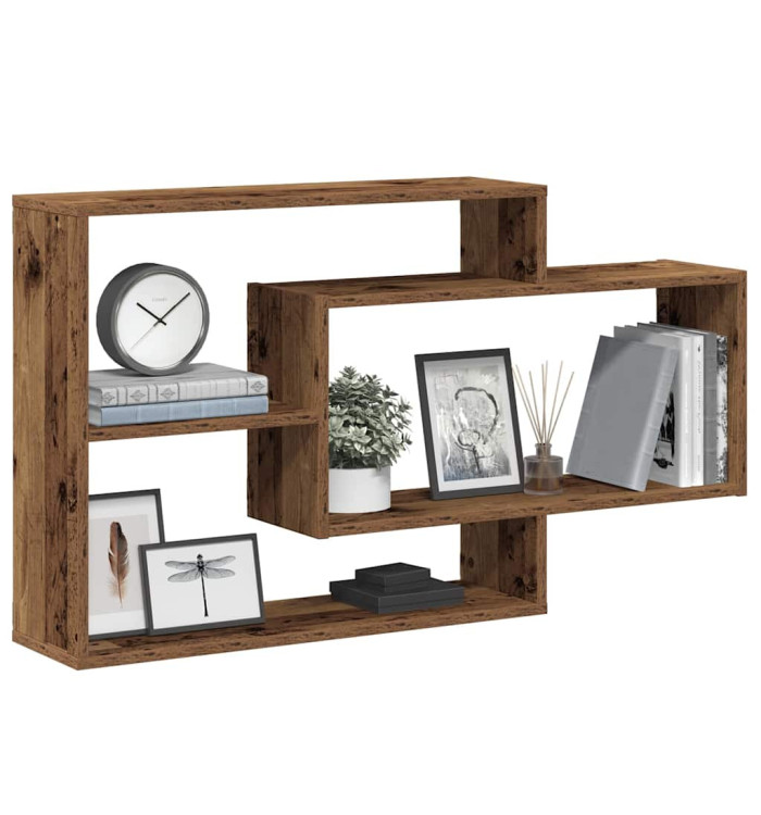 Étagère murale vieux bois 104x20x58,5 cm bois d'ingénierie | Mobilier & Déco