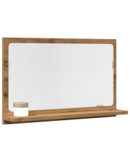 Armoire à miroir de salle de bain chêne artisanal 60x11x37 cm | Mobilier & Déco