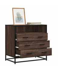 Commode chêne marron 70x41x70 cm bois d'ingénierie | Mobilier & Déco