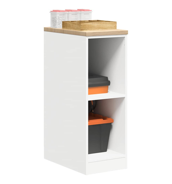 Armoire de rangement de garage blanc 30x51x85 cm bois de pin | Mobilier & Déco