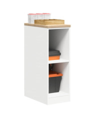 Armoire de rangement de garage blanc 30x51x85 cm bois de pin | Mobilier & Déco
