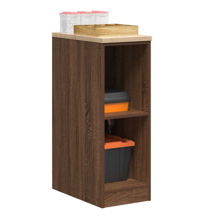 Armoire de rangement de garage chêne marron 30x51x85cm bois pin | Mobilier & Déco