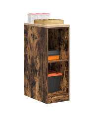 Armoire de rangement de garage chêne fumé 30x51x85 cm bois pin | Mobilier & Déco