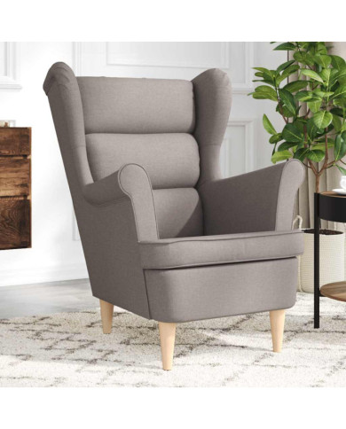 Fauteuil taupe 74x84x100 cm tissu | Mobilier & Déco