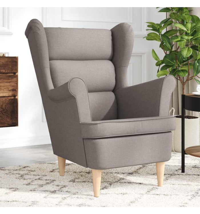 Fauteuil taupe 74x84x100 cm tissu | Mobilier & Déco