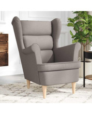 Fauteuil taupe 74x84x100 cm tissu | Mobilier & Déco