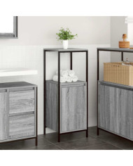 Meuble de salle de bain avec étagères sonoma gris 36x35x95 cm | Mobilier & Déco