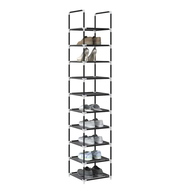 Étagère à chaussures 10 niveaux 33x33x174 cm tissu non-tissé | Mobilier & Déco
