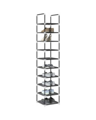Étagère à chaussures 10 niveaux 33x33x174 cm tissu non-tissé | Mobilier & Déco