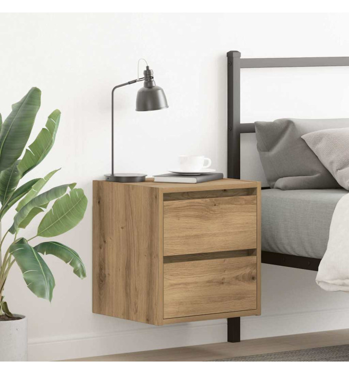 Tables de chevet murales 2 pcs chêne artisanal 38x34x40 cm | Mobilier & Déco