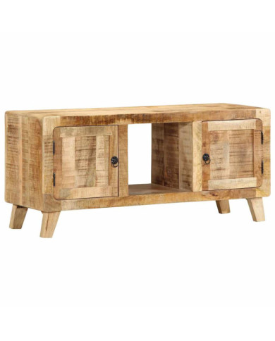 Meuble TV 105x46x32 cm bois massif de manguier brut | Mobilier & Déco