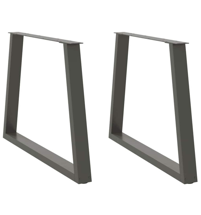 Pieds de table à manger en forme de V, 2 pièces, anthracite, 90 x (72-73,3) cm, acier | Mobilier & Déco