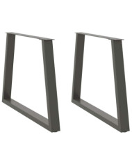Pieds de table à manger en forme de V, 2 pièces, anthracite, 90 x (72-73,3) cm, acier | Mobilier & Déco