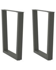 Pieds de table à manger en forme de V 2 pièces Anthracite 60 x (72-73,3) cm Acier | Mobilier & Déco