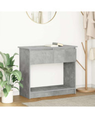 Table console avec tiroirs gris béton 85,5x38,5x74,5 cm | Mobilier & Déco
