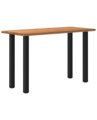Table de bar rectangulaire en bois massif de chêne marron clair 180 x 80 x 112 cm | Mobilier & Déco