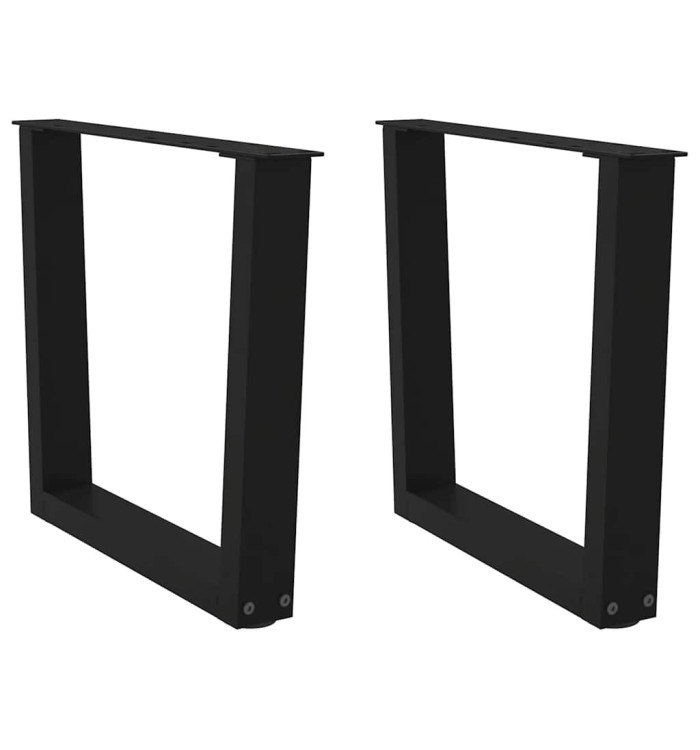 Pieds de table basse en forme de V, 2 pièces, noir, 50 x (42-43,3) cm, acier | Mobilier & Déco