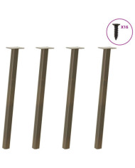 Pieds de table console 4 pièces Acier naturel 72 cm Acier | Mobilier & Déco