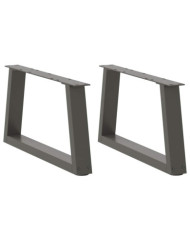 Pieds de table basse en forme de V, 2 pièces, anthracite, 70 x (30-31,3) cm, acier | Mobilier & Déco