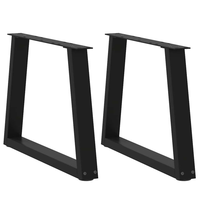 Pieds de table basse en forme de V, 2 pièces, noir, 60 x (42-43,3) cm, acier | Mobilier & Déco