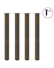 Pieds de table de bar 4 pièces Acier naturel 110-112 cm Acier | Mobilier & Déco