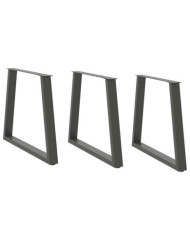 Pieds de table à manger en V 3 pièces Anthracite 70 x (72-73,3) cm Acier | Mobilier & Déco
