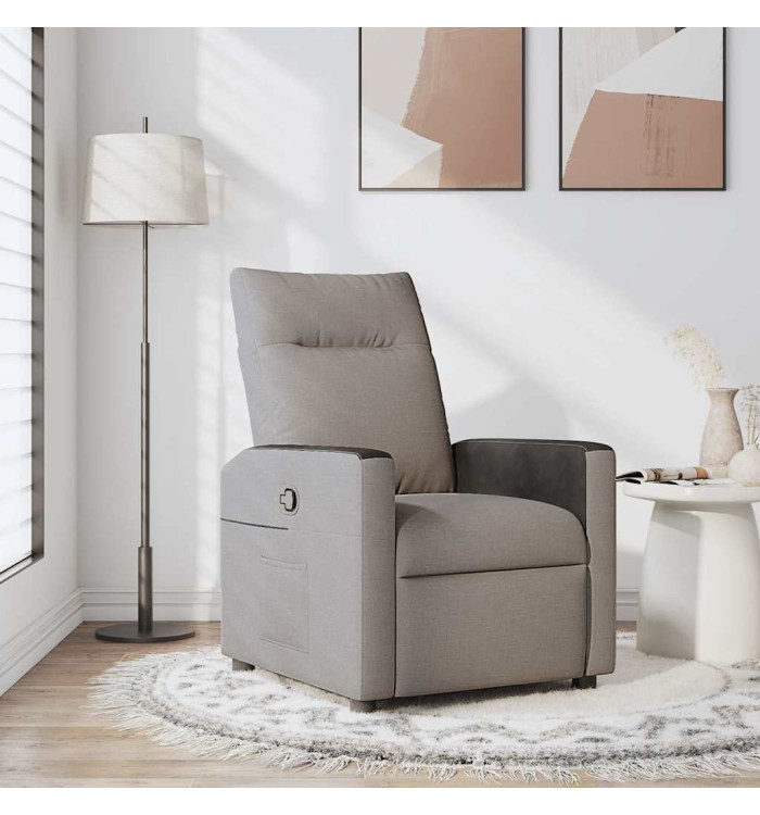 Fauteuil inclinable Taupe Tissu | Mobilier & Déco