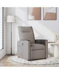 Fauteuil inclinable Taupe Tissu | Mobilier & Déco