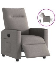 Fauteuil inclinable électrique Taupe Tissu | Mobilier & Déco
