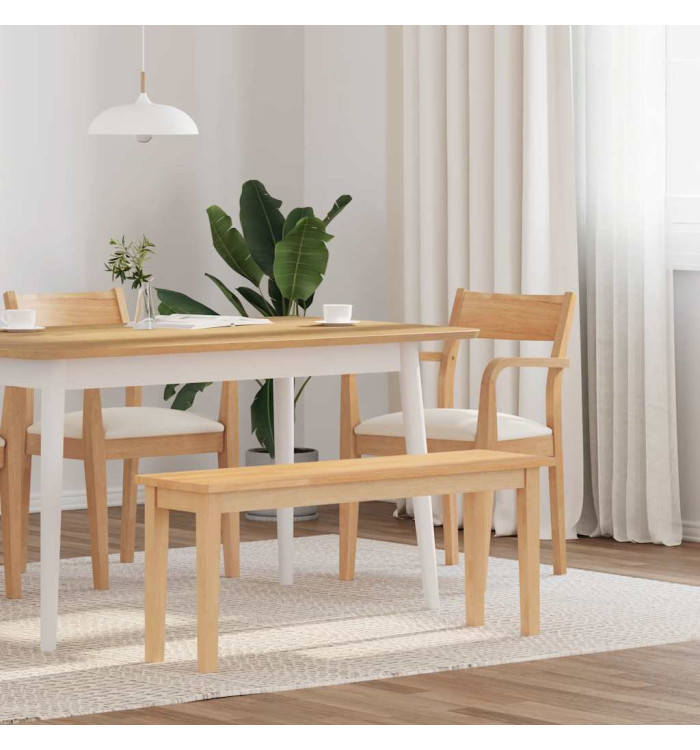 Banc 110 cm bois massif caoutchouc | Mobilier & Déco