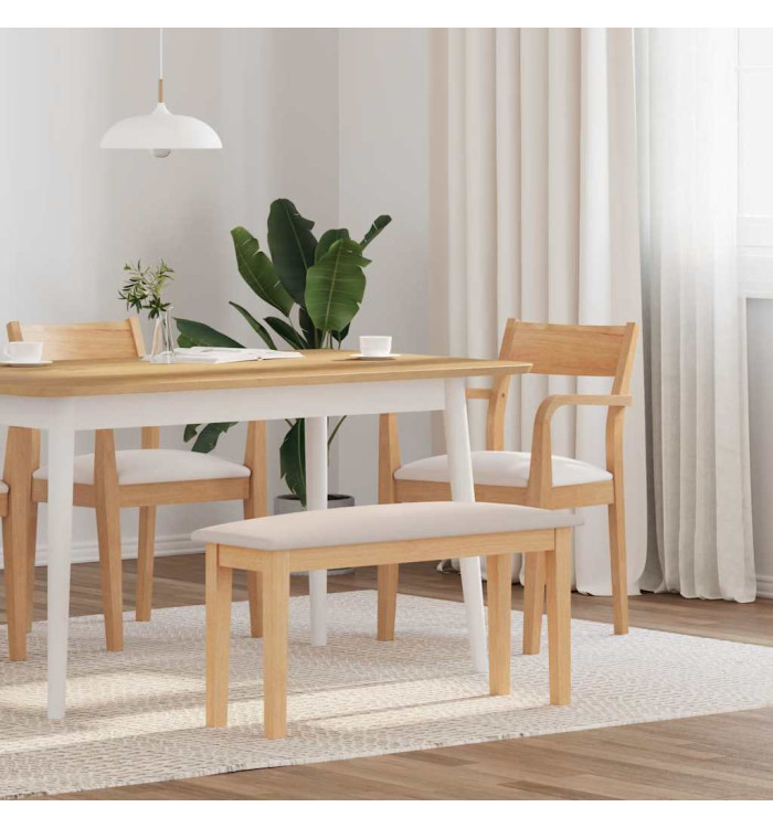 Banc 90 cm bois massif caoutchouc | Mobilier & Déco