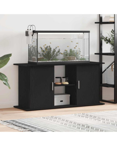 Support d'aquarium chêne noir 121x41x58 cm bois d'ingénierie | Mobilier & Déco