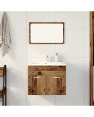 Ensemble de meubles salle de bain 2 pcs bois d'ingénierie | Mobilier & Déco