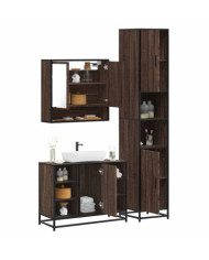 Ensemble de meubles de salle de bain 3 pcs Chêne marron | Mobilier & Déco