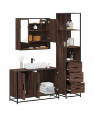 Ensemble de meubles de salle de bain 3 pcs Chêne marron | Mobilier & Déco