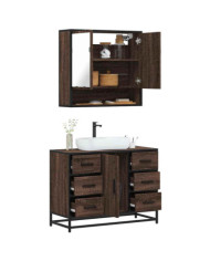 Ensemble de meubles de salle de bain 2 pcs Chêne marron | Mobilier & Déco