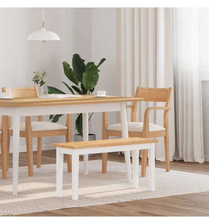 Banc 90 cm bois massif caoutchouc | Mobilier & Déco