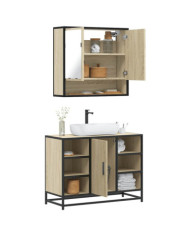 Ensemble de meubles de salle de bain 2 pcs chêne sonoma | Mobilier & Déco