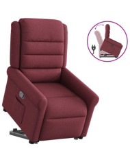Fauteuil inclinable rouge bordeaux tissu | Mobilier & Déco