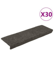 Tapis d'escalier autocollant 30 pcs anthracite 65x21x4 cm | Mobilier & Déco