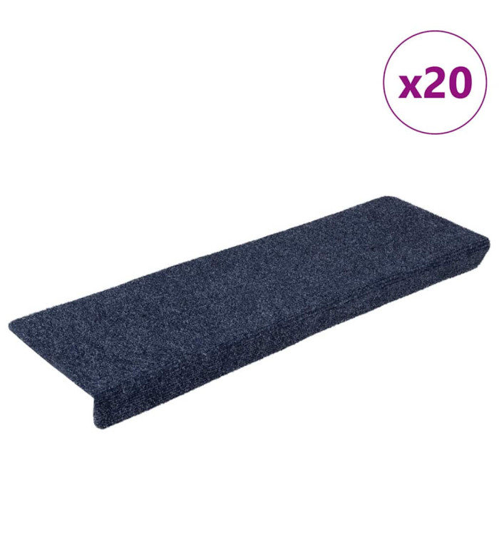 Tapis d'escalier autocollant 20 pcs anthracite 65x21x4 cm | Mobilier & Déco