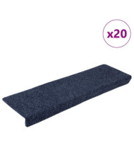 Tapis d'escalier autocollant 20 pcs anthracite 65x21x4 cm | Mobilier & Déco