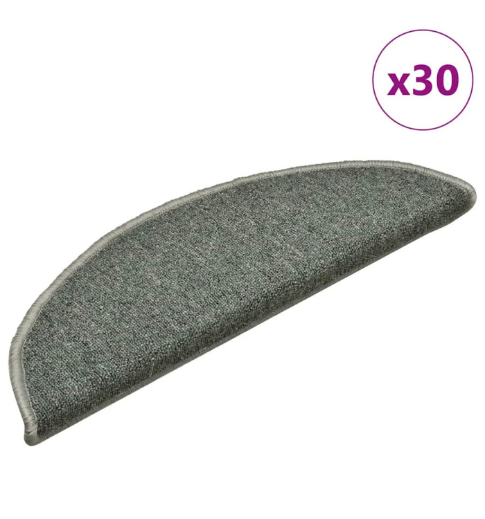 Tapis d'escalier 30 pcs vert foncé 56x17x3 cm | Mobilier & Déco